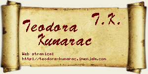 Teodora Kunarac vizit kartica